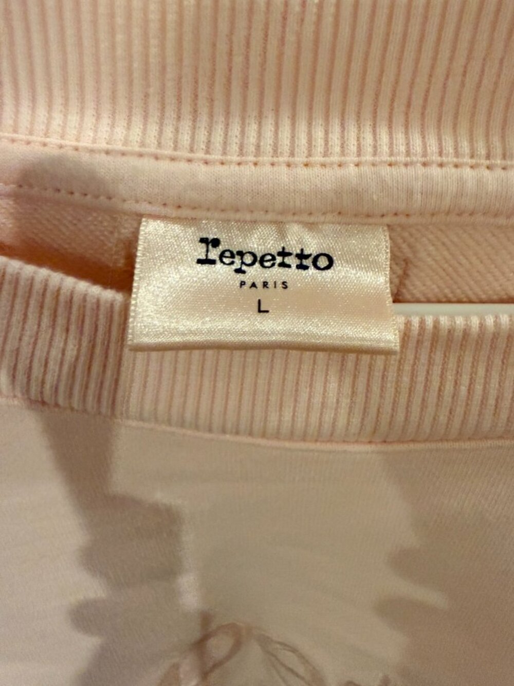 Repetto Essentiels Repetto Sweat Crewneck in Icon Pink LARGE NWOT - Picture 5 of 6